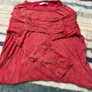 Zenana Outfitters Red Long Sleeve Sweatshirt